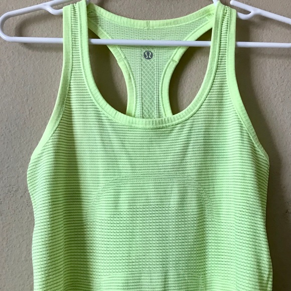 lululemon athletica Tops - Lululemon Neon Lemon-Lime Swiftly Racerback Tank